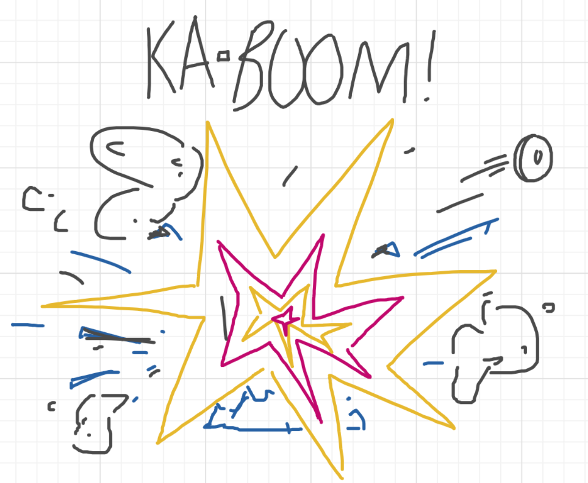 A panel from What's The Point, episode five of the Board Boards object show by Furretwalk/WalkingFurret.